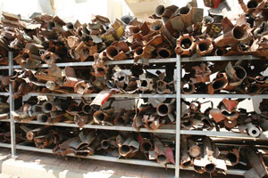 Remains of Quassam rockets