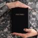 Soldier Holding Bible